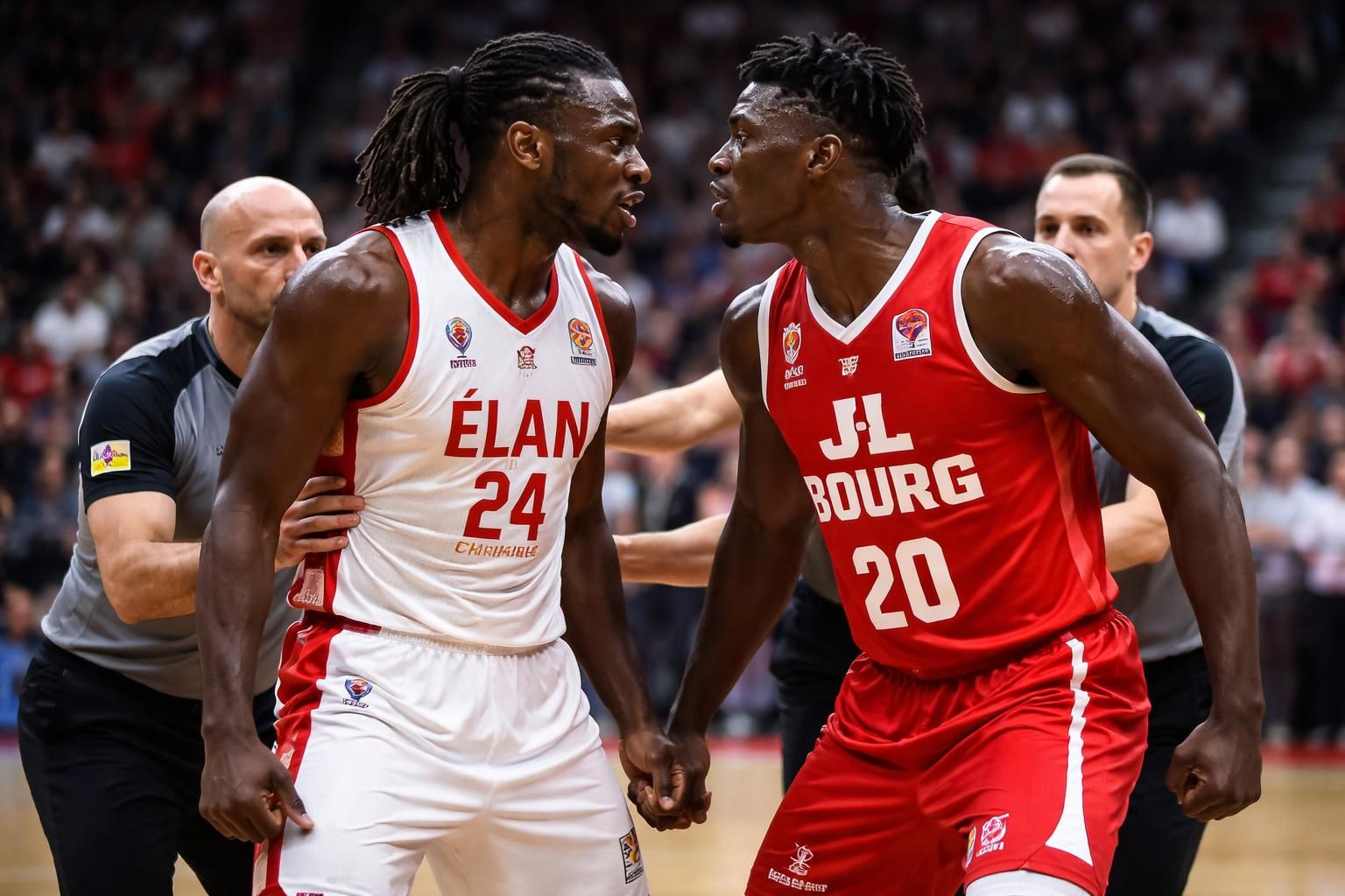 découvrez la suspension d'obinna anocili-killen de l'elan chalon après une altercation avec adam mokoka de la jl bourg en bresse lors d'un match de basket betclic elite, rapporté par creusot infos.