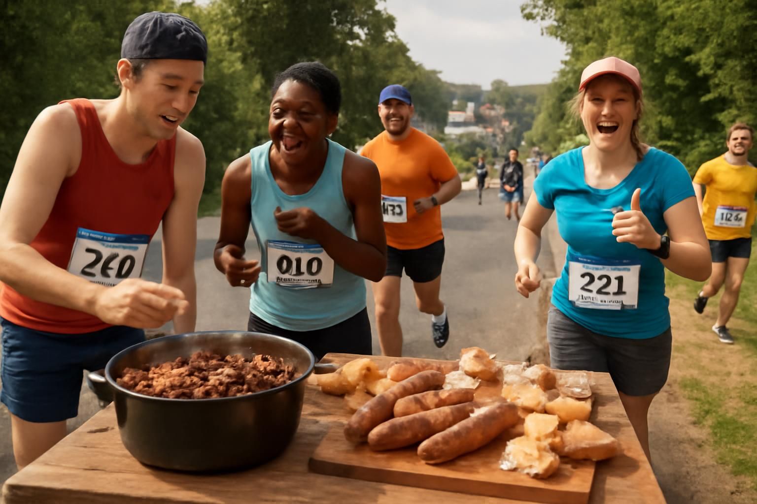 découvrez l'essor surprenant des marathons festifs en france avec le bœuf bourguignon et le saucisson chaud au 12e kilomètre, une tradition savoureuse qui allie sport et gastronomie.
