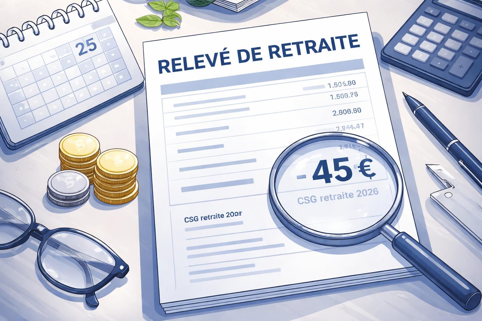 découvrez comment une mention discrète sur votre relevé de retraite en 2026 liée à la csg pourrait entraîner une ponction de 45 € chaque mois et ce que cela signifie pour vos finances.