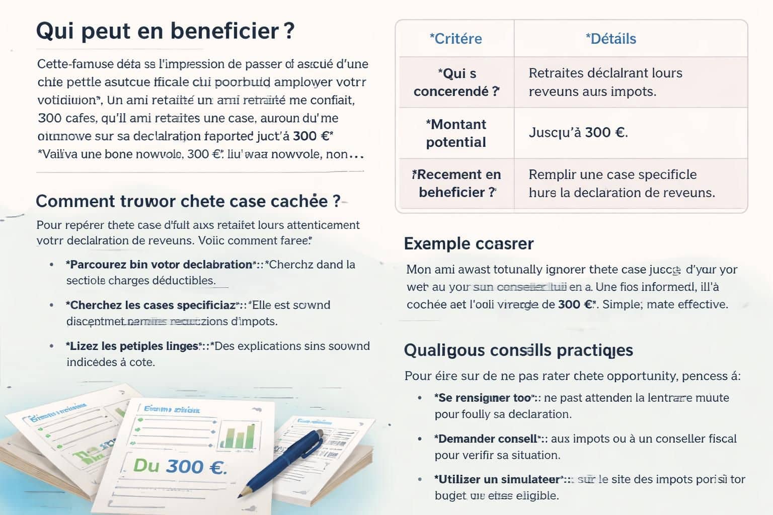 découvrez cette case méconnue de la déclaration d'impôts qui pourrait rapporter jusqu'à 300 € aux retraités. ne ratez pas cette opportunité pour alléger vos charges fiscales.