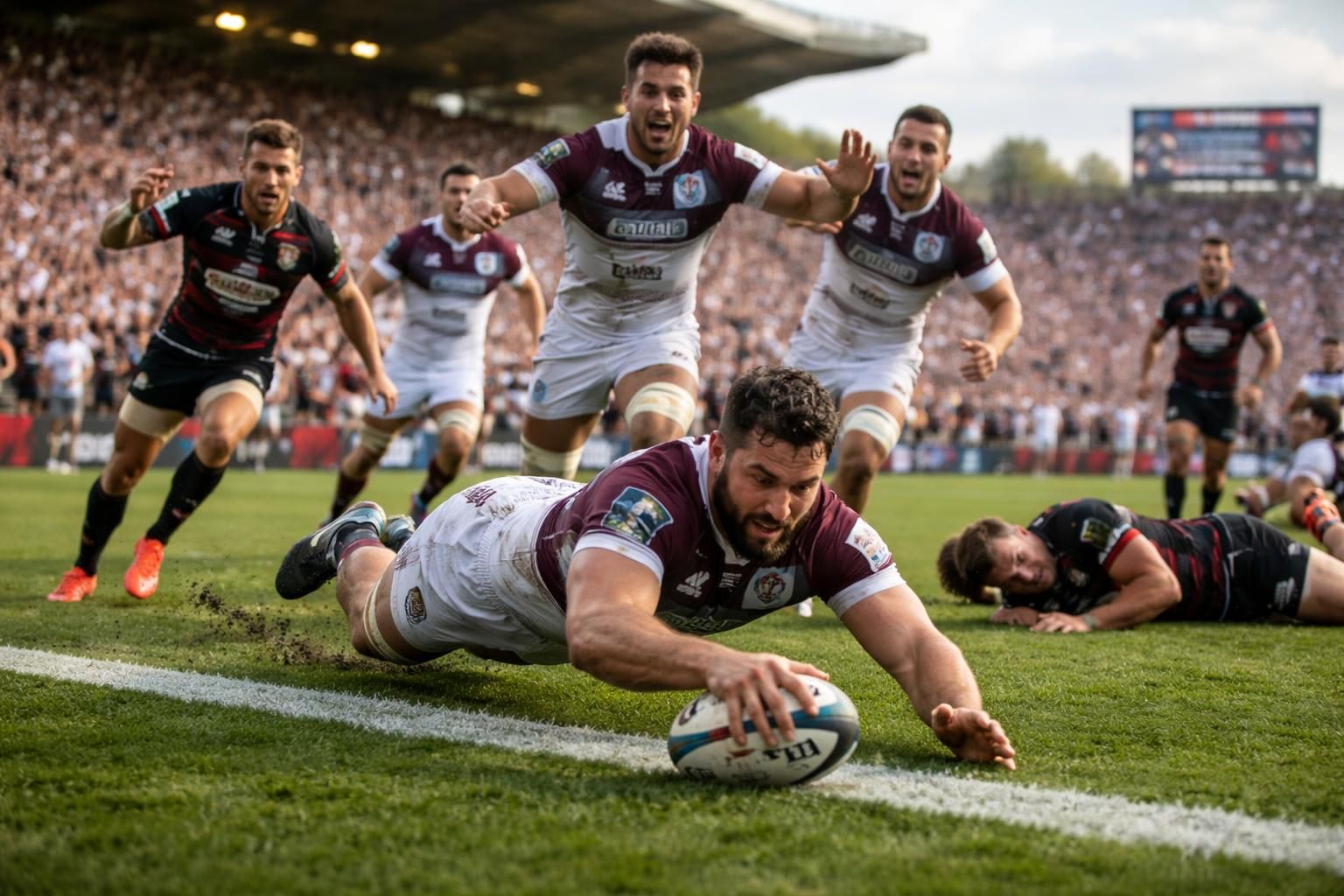 champions cup : bordeaux-bègles bat toulouse et se qualifie pour les demi-finales face à bath. revivez les moments forts et préparez-vous pour cette rencontre décisive.