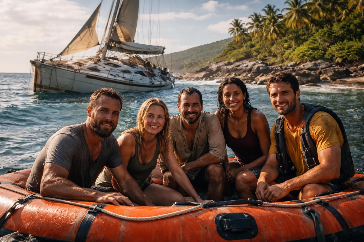 cinq naufragés secourus au large de sainte-luce après l'échouement de leur voilier en mer. découvrez les détails de cette opération de sauvetage réussie.