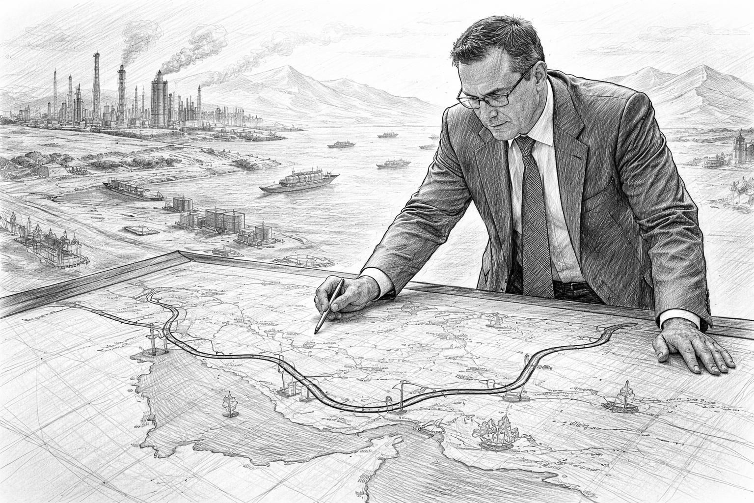 face au conflit au moyen-orient, le pdg de totalenergies étudie la construction de nouveaux pipelines afin de contourner le détroit d'ormuz et sécuriser l'approvisionnement énergétique.