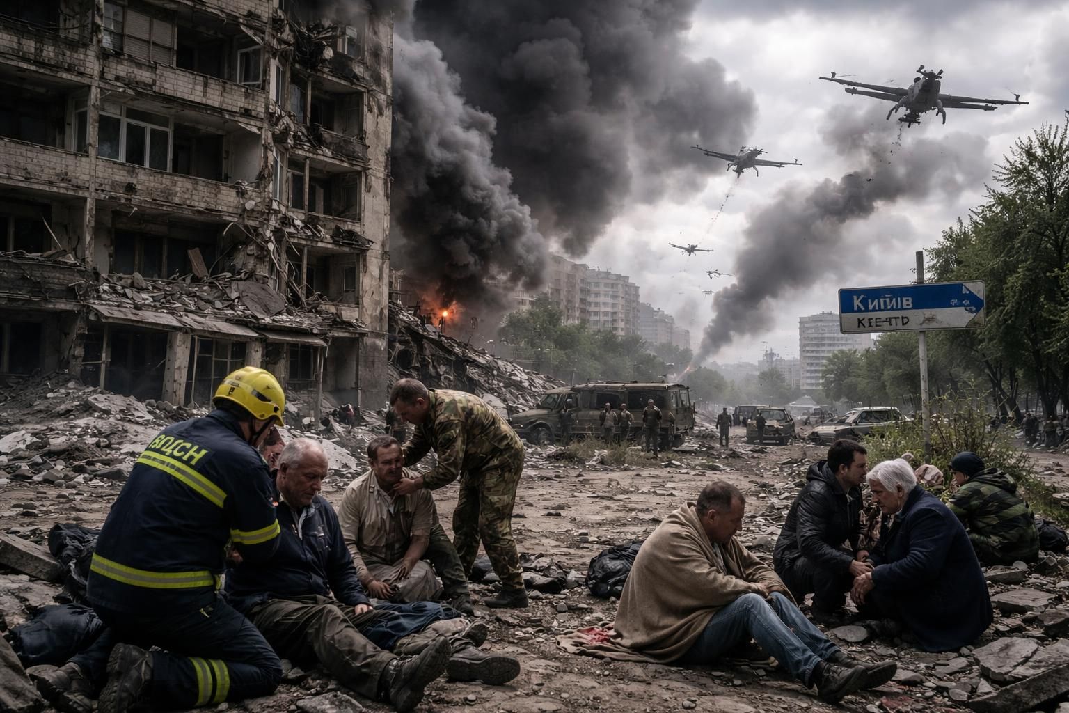 conflit en ukraine : une attaque de drones russes a causé au moins sept morts et 34 blessés, intensifiant les tensions dans la région.