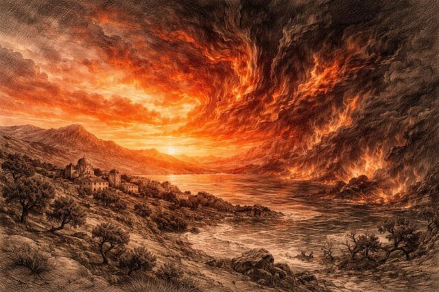 Crete-quand-le-ciel-enflamme-se-metamorphose-en-une-scene-apocalyptique-640x427 Braquage au Louvre : Le ministre Laurent Nuñez exprime un optimisme concernant la récupération des bijoux dérobés