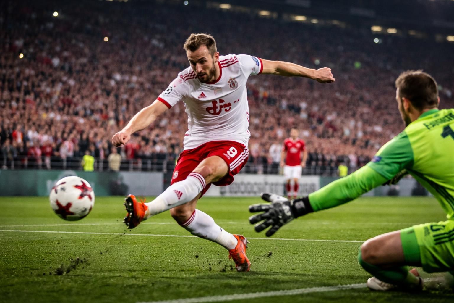 revivez l'ouverture du score spectaculaire d'harry kane lors de la demi-finale de la dfb pokal, un moment clé à ne pas manquer sur bein sports.