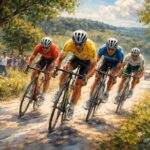 suivez en direct la deuxième étape du tour de bretagne entre bains-sur-oust et missillac avec la vidéo live : quatre coureurs en tête de la course.