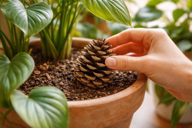 Decouvrez-la-methode-simple-de-la-pomme-de-pin-pour-detecter-la-soif-de-vos-plantes-640x427 Guillaume Pellegrino en chasse : la traque du frelon asiatique depuis Mallemort