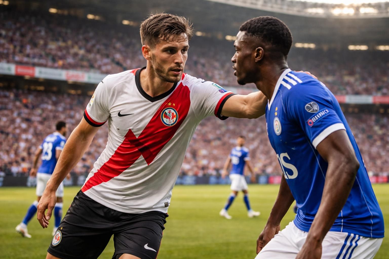 suivez en direct vidéo le match entre rayo vallecano et strasbourg, avec penders qui calme le jeu pour éviter un second but et maintenir l'espoir de son équipe.