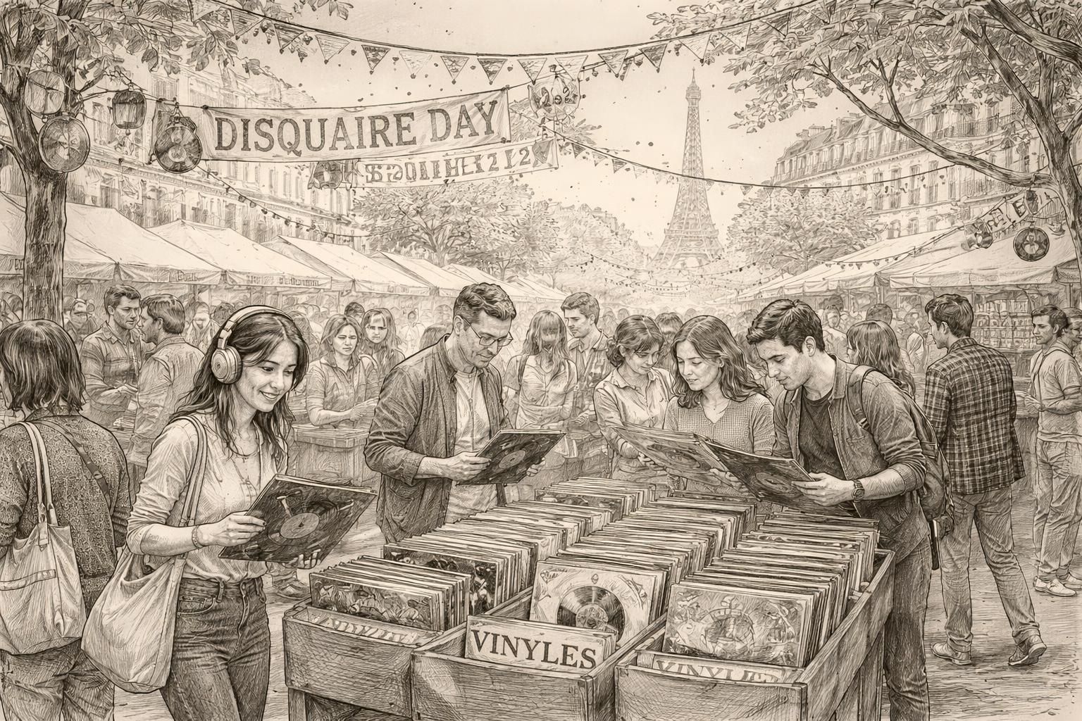 découvrez le disquaire day 2026 à paris, le grand retour de la fête incontournable du vinyle ce samedi. profitez de concerts, offres spéciales et animations pour tous les passionnés de musique vintage.
