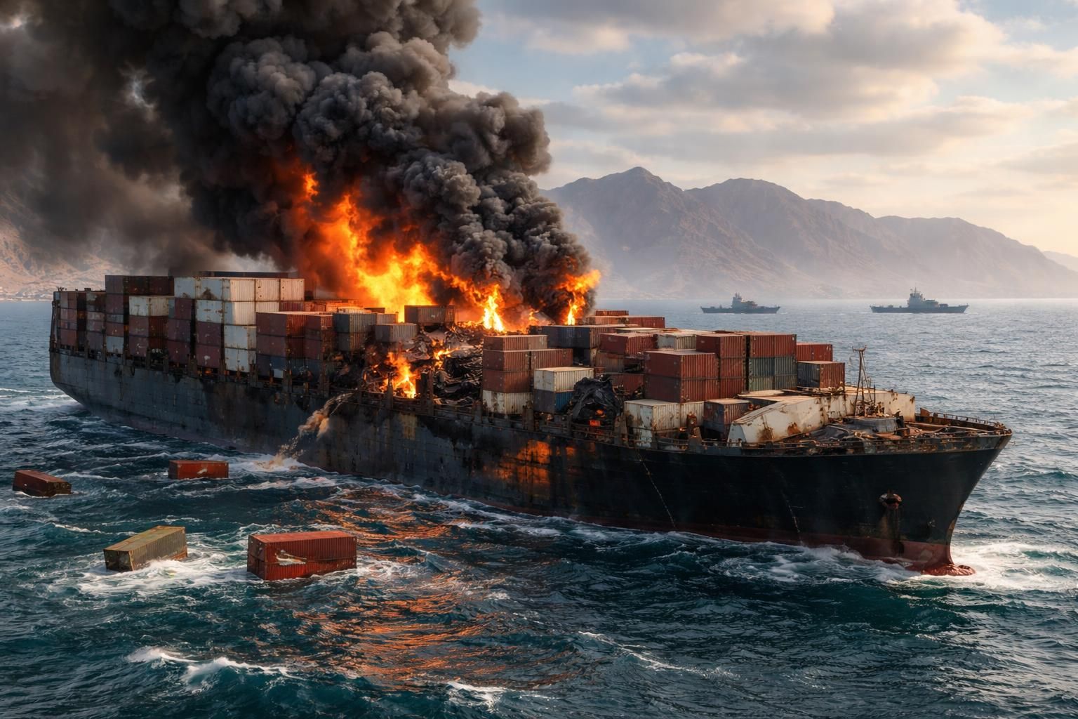 en direct - un porte-conteneurs a été touché par des tirs iraniens près d’oman, alors que la trêve est en vigueur dans le conflit au moyen-orient. suivez les dernières informations sur cette situation.