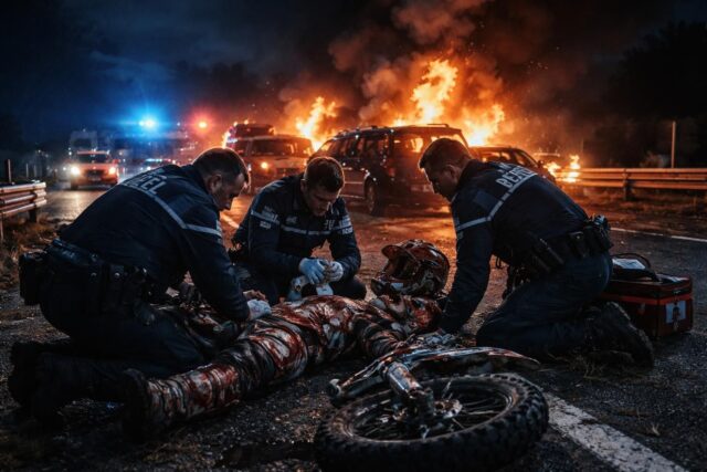 Ecquevilly-Un-jeune-pilote-de-motocross-gravement-blesse-suite-a-une-collision-avec-les-gendarmes-tandis-que-plusieurs-vehicules-sont-incendies-durant-la-nuit-640x427 Routiers déclarent la grève : les routes seront encombrées