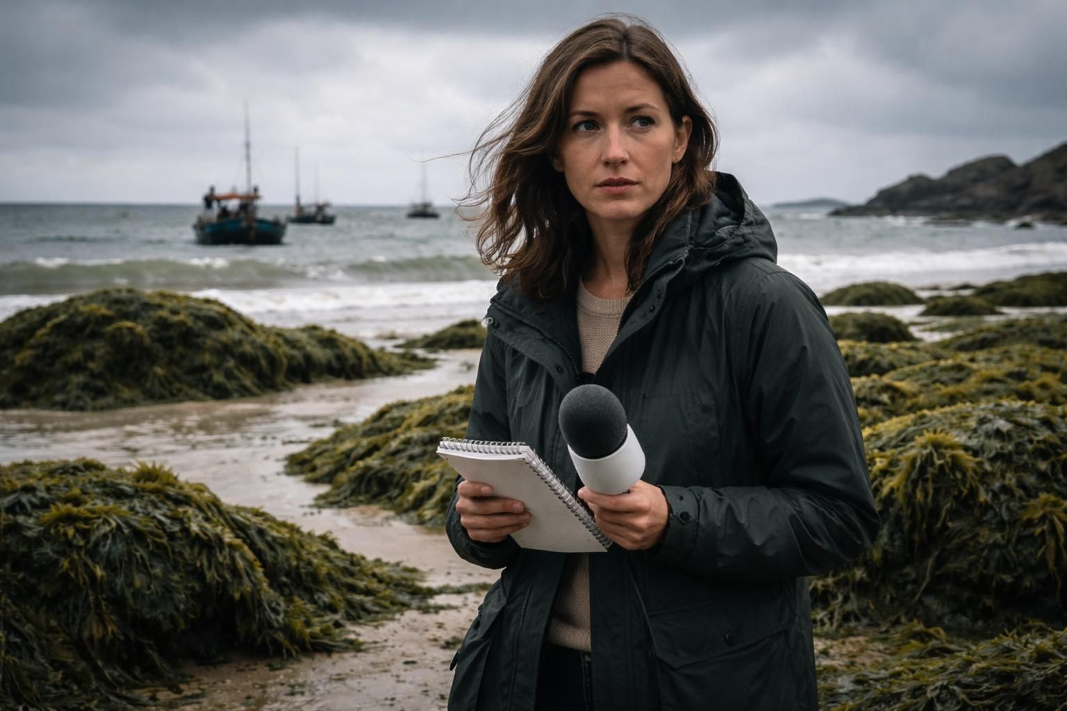 journaliste enquête sur la pollution aux algues vertes en france et fait face à des menaces en raison de ses révélations compromettantes.