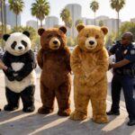 en californie, trois fraudeurs à l'assurance déguisés en costume d’ours ont été condamnés à six mois de prison pour leurs agissements frauduleux.