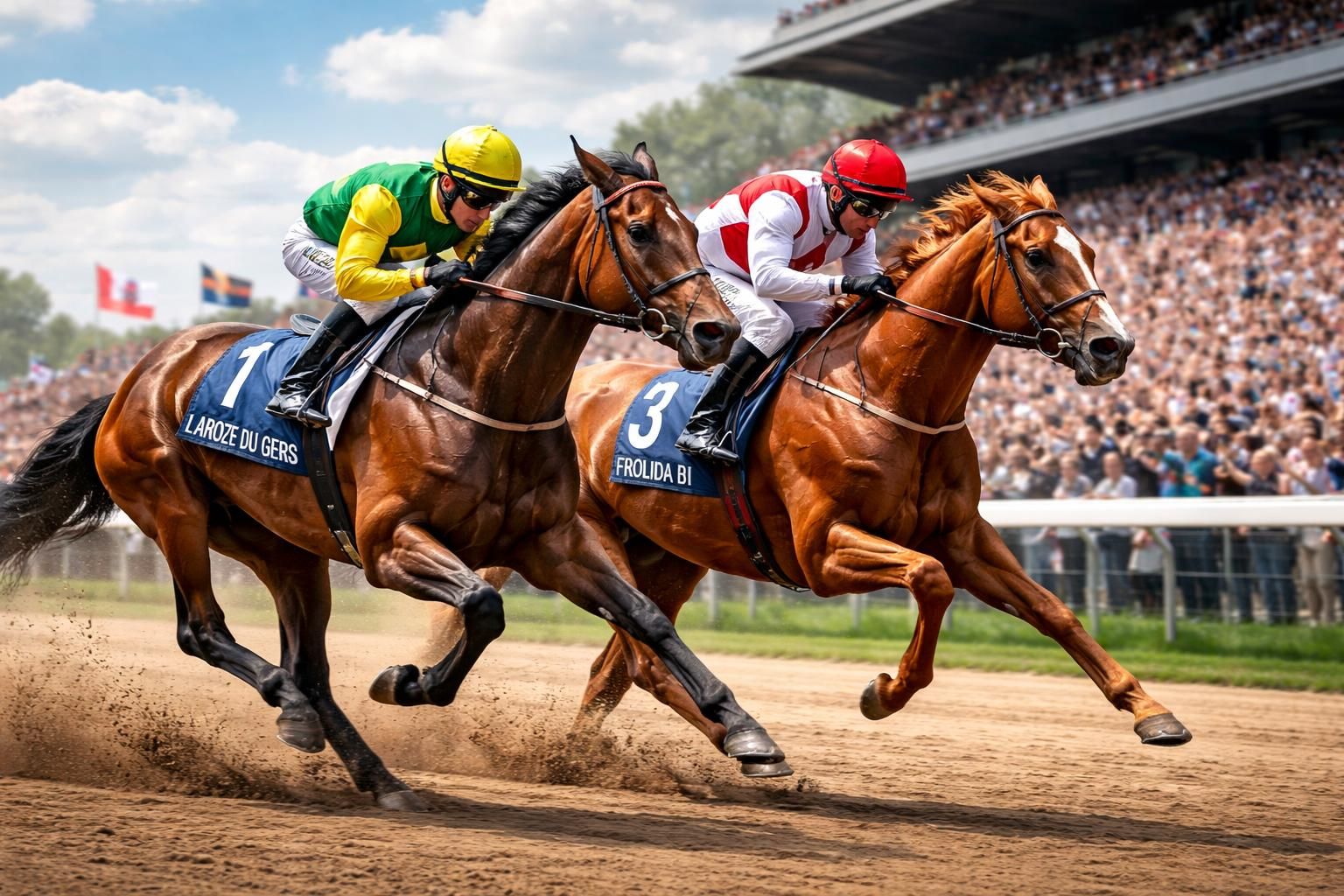 découvrez le duel au sommet entre laroze du gers et florida bi lors du prix de millau à enghien, lundi 27 avril 2026, un événement incontournable du trot présenté par paris-turf.