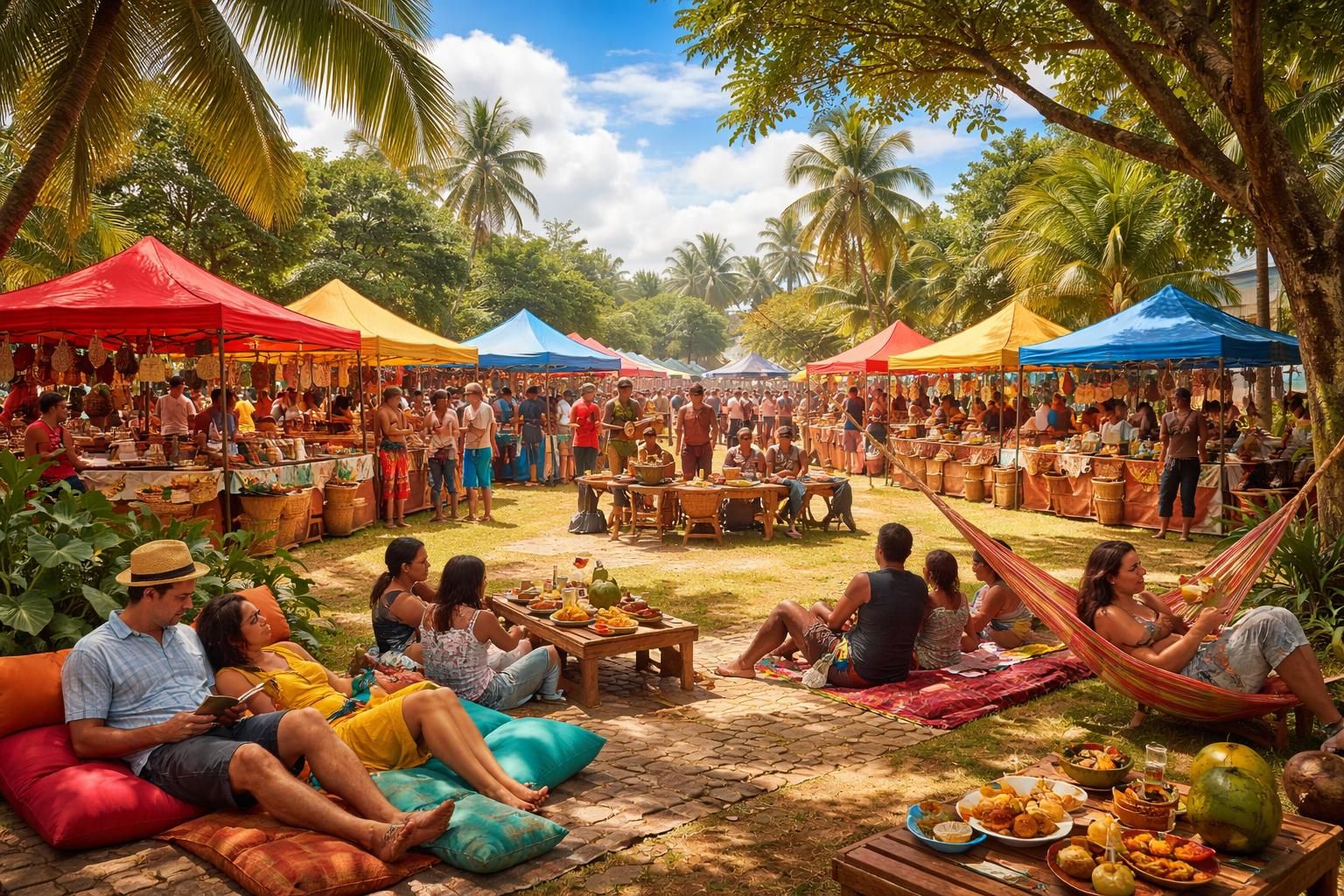 participez à l'expo-vente et aux animations festives à cayenne pour célébrer la fête du travail et la paresse dans une ambiance conviviale et joyeuse.