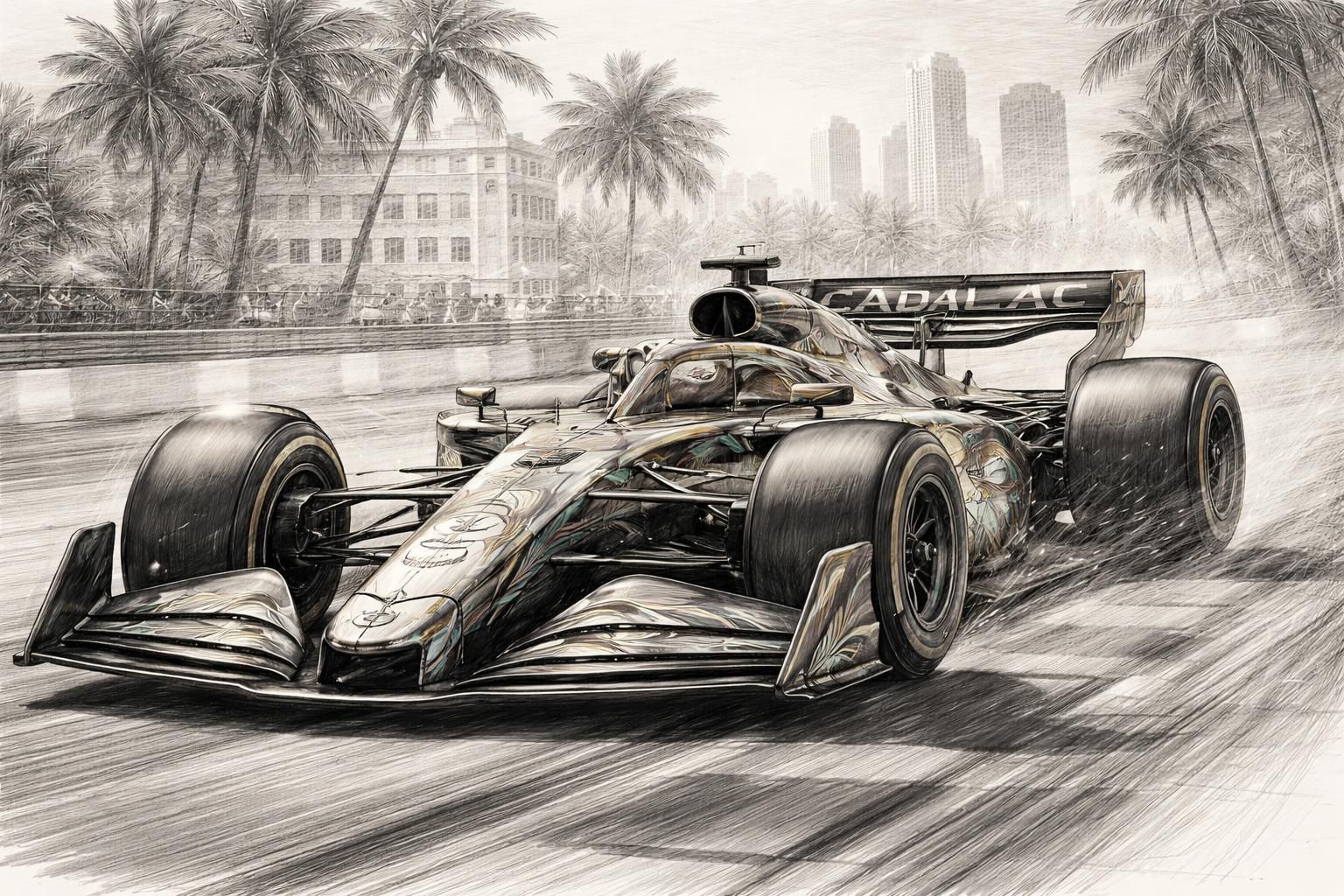 découvrez la somptueuse livrée exclusive de cadillac pour le grand prix de miami en f1, un hommage élégant et unique qui célèbre l'événement avec style et innovation.