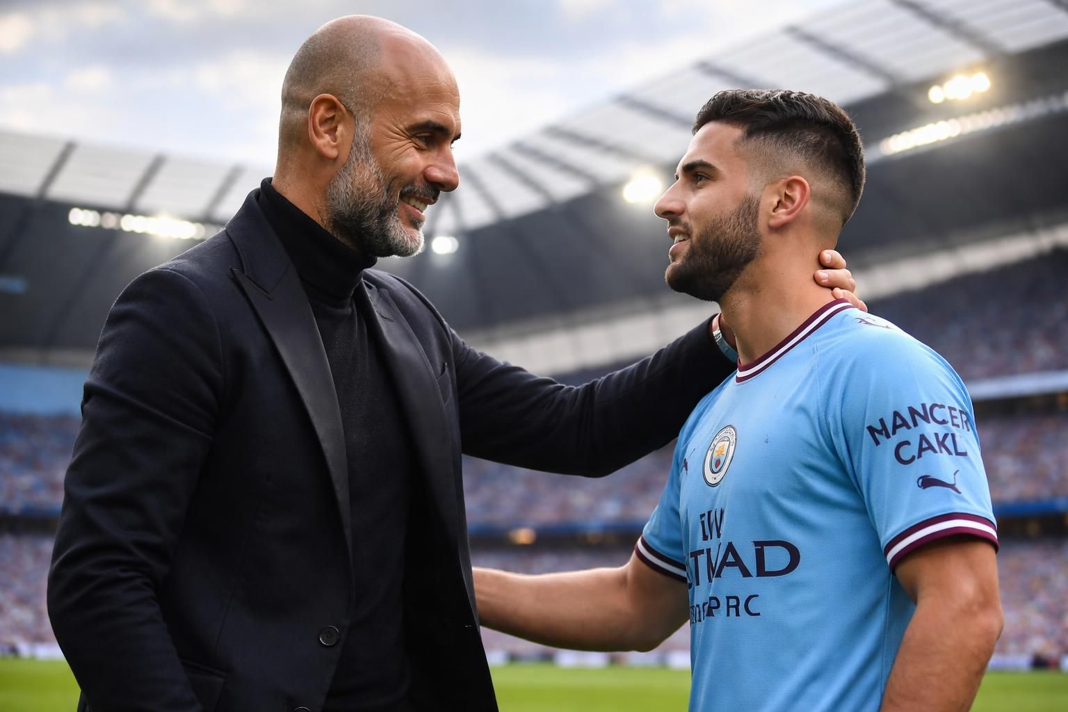 pep guardiola loue le talent exceptionnel de cherki, le jeune prodige destiné à jouer un rôle clé et devenir le meneur de jeu incontournable de manchester city.