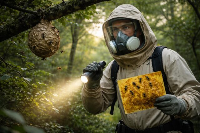 Guillaume-Pellegrino-en-chasse-la-traque-du-frelon-asiatique-depuis-Mallemort-640x427 Felletin accueille un événement nature : échange de plantes et exploration des abeilles sauvages au cœur du PNR Millevaches