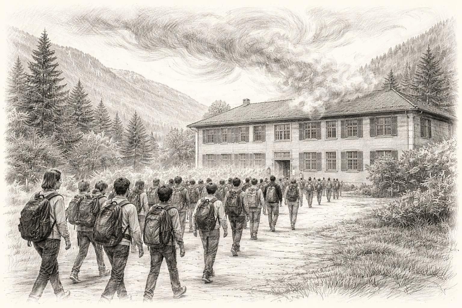 haute-savoie : évacuation urgente d’un collège à scionzier suite à la présence d’un mystérieux voile de fumée, des mesures de sécurité en cours.