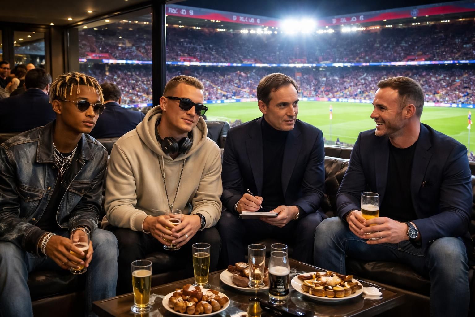 découvrez les invités prestigieux présents au parc des princes pour le match psg-bayern : jaden smith, dj snake, thomas tuchel et wayne rooney. une soirée exceptionnelle au cœur du football.