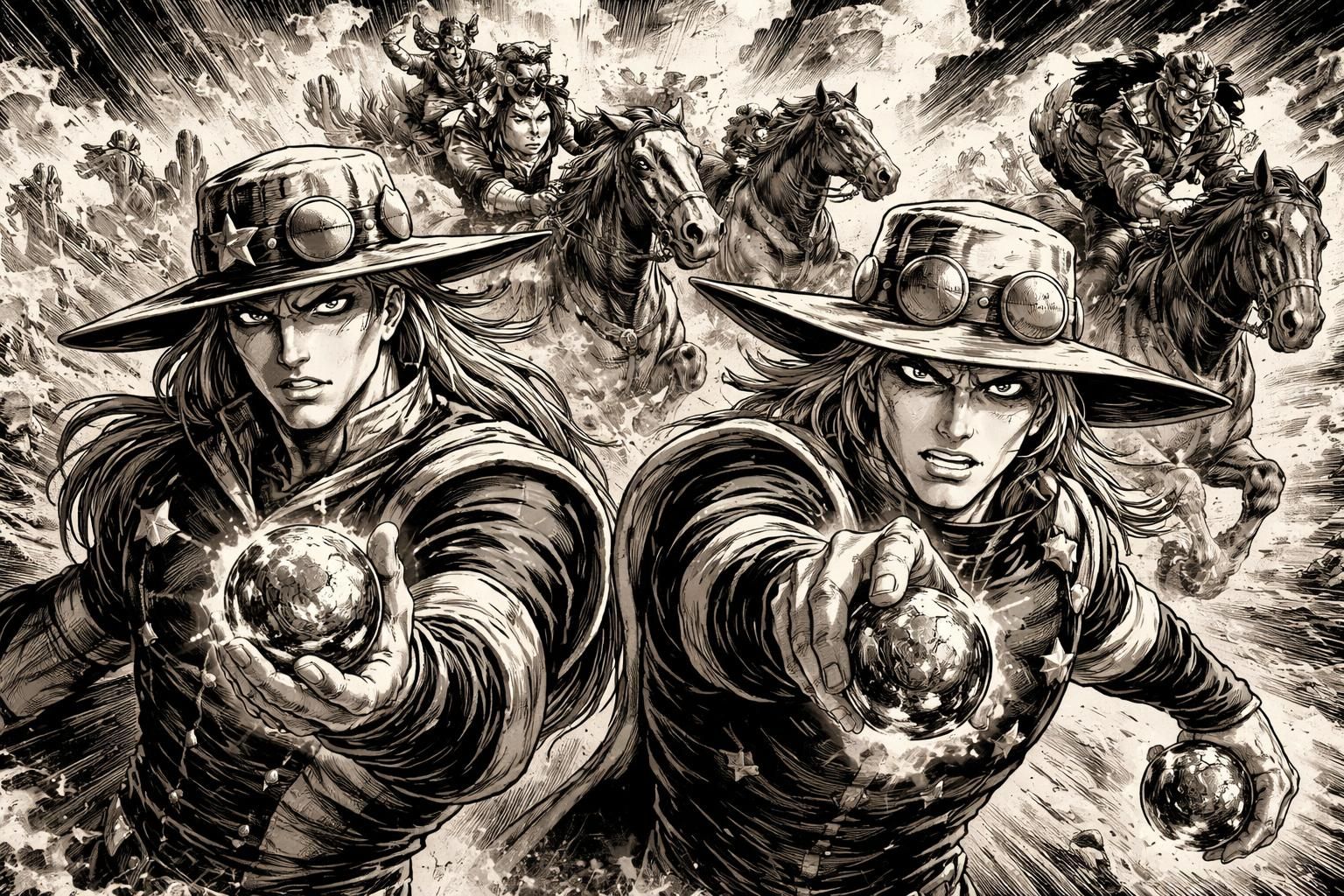 découvrez jojo’s bizarre adventure : steel ball run, la sélection incontournable de k pour plonger au cœur de cette saga légendaire pleine d'aventures et de mystères.