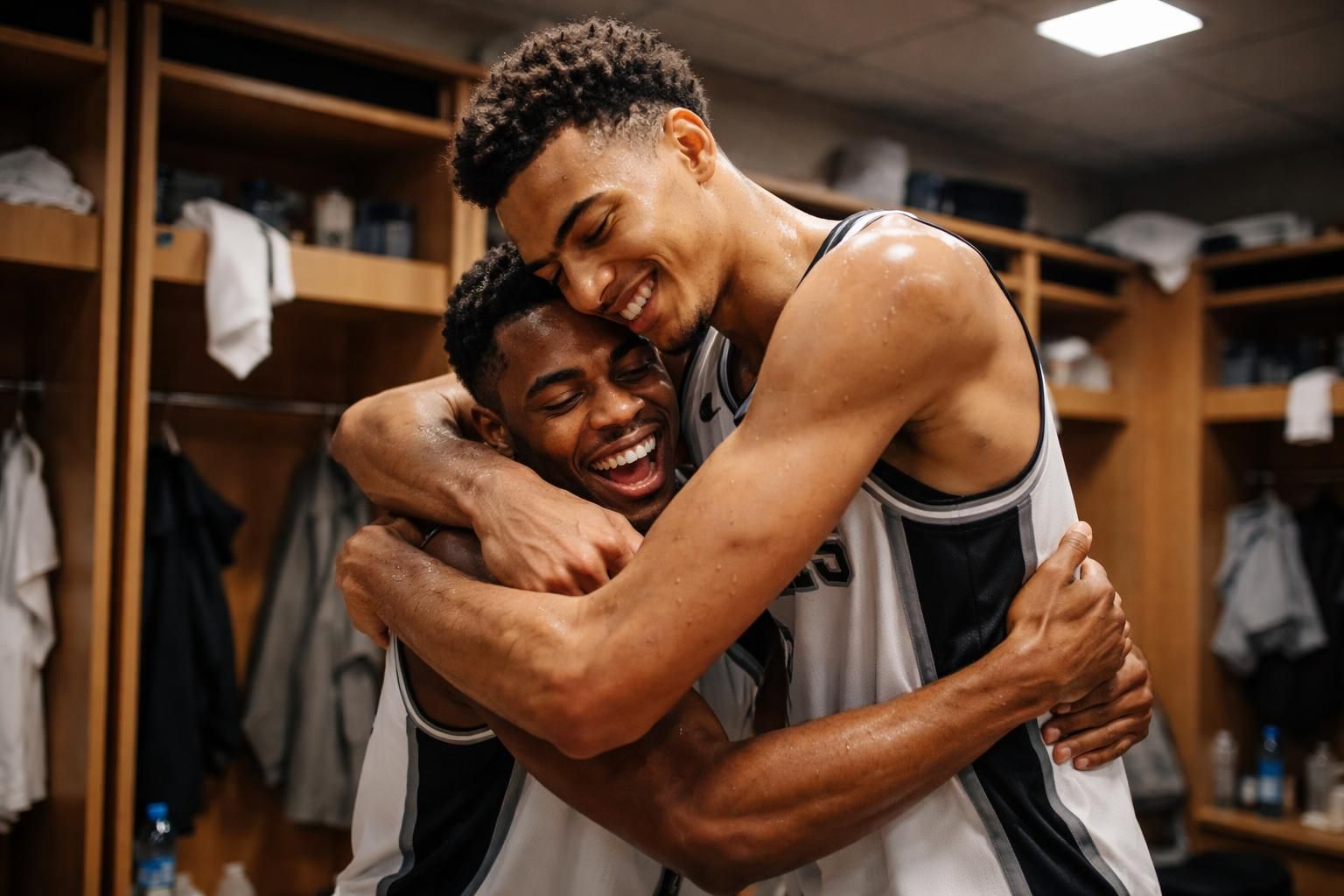 keldon johnson exprime toute son émotion lors du retour de victor wembanyama, partageant des moments forts marqués par des câlins chaleureux et une ambiance de retrouvailles impactante.