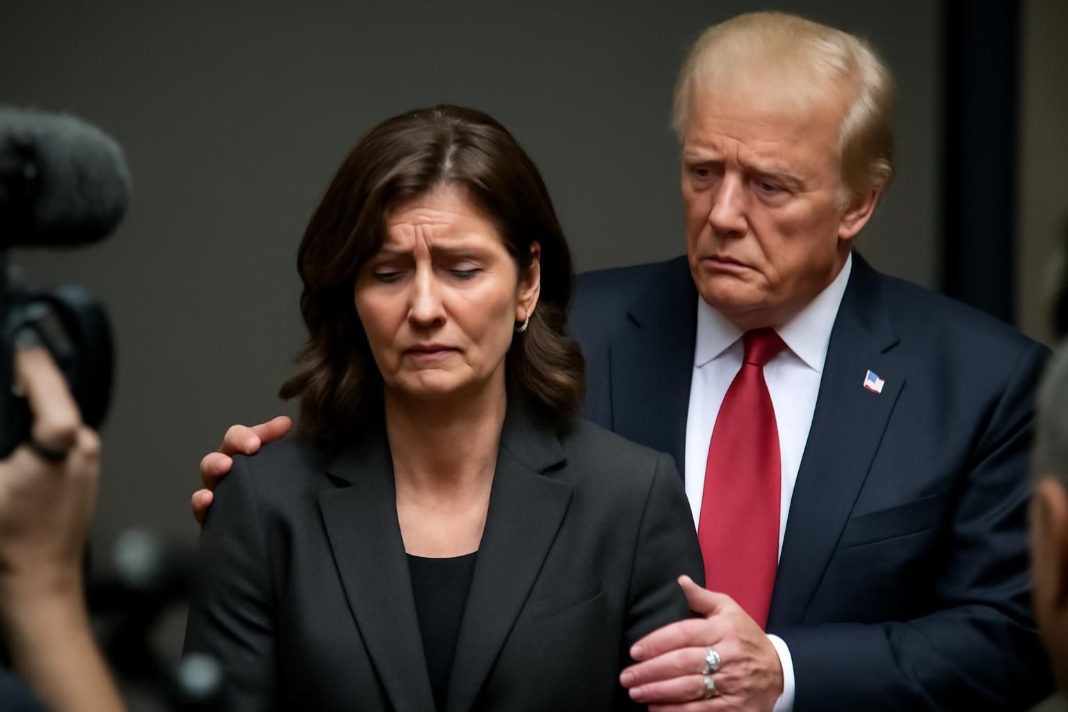 kristi noem, ancienne ministre sous trump, fait face au scandale entourant la double vie de son mari, tandis que donald trump témoigne sa compassion envers la famille.