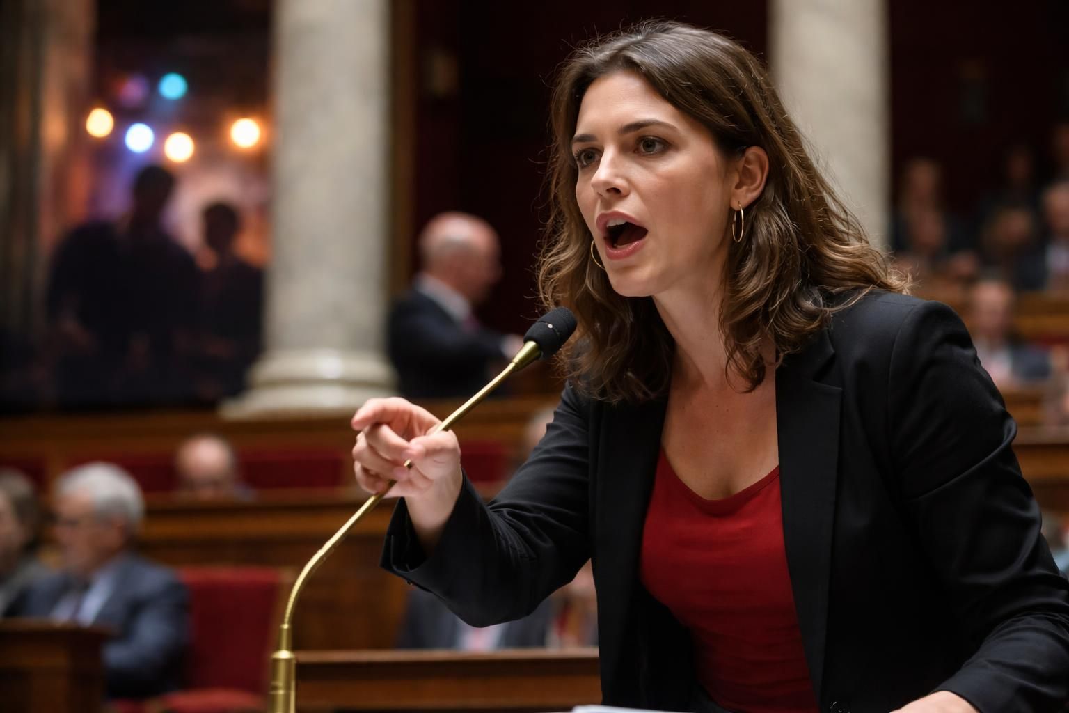 la députée lfi alma dufour dénonce avec véhémence les soirées chemsex et critique ouvertement la calvitie de sébastien chenu dans une intervention choc.