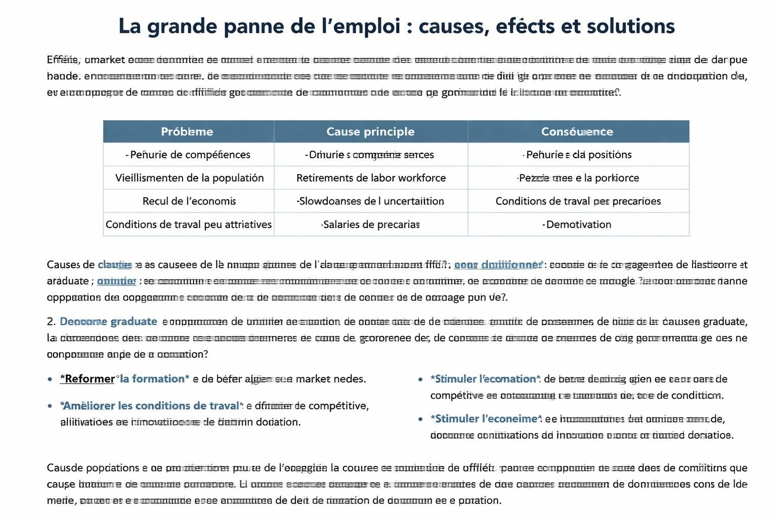 découvrez les causes profondes de la grande panne du marché de l’emploi et analysez ses conséquences majeures sur l’économie et la société.