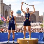 léonie périault s'impose en deuxième position à la wtcs de samarcande, devancée uniquement par beth potter, dans une performance remarquable relayée par l'équipe.