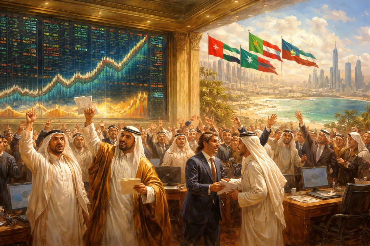 les marchés financiers du golfe connaissent une forte hausse après l'accord historique de cessez-le-feu au moyen-orient, marquant un tournant positif pour la stabilité économique régionale.