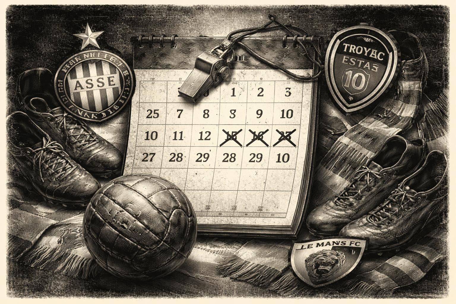 découvrez les calendriers cruciaux de l'asse, troyes et du mans en ligue 2 pour leur course vers la montée, analysés par peuple-vert.fr.