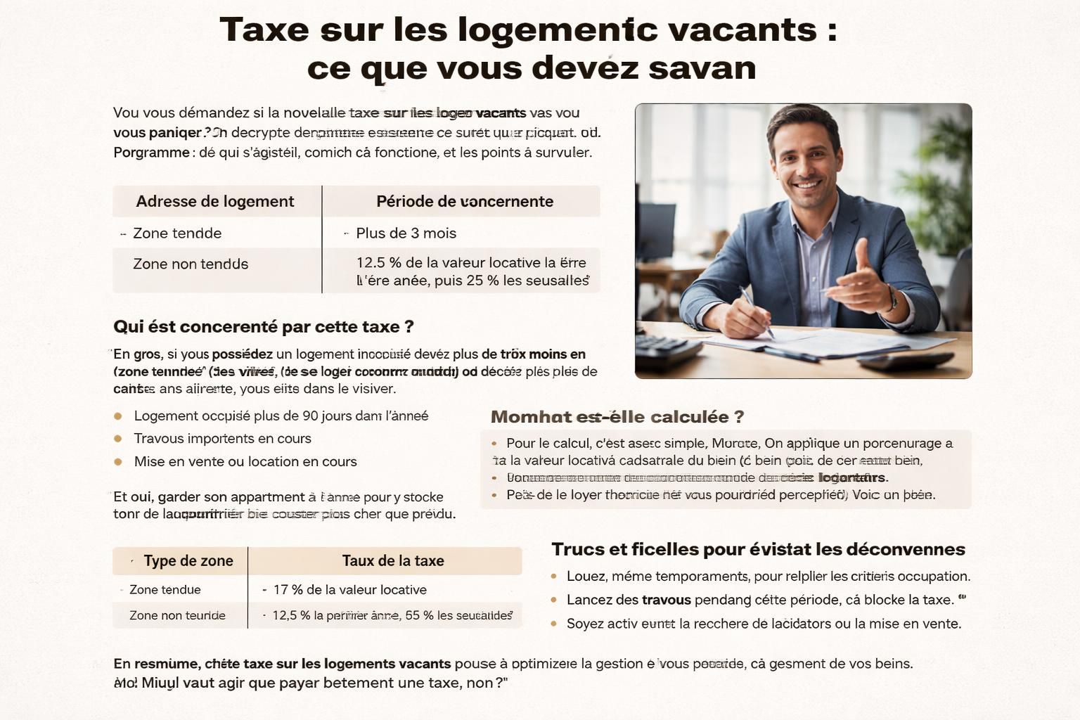 découvrez les règles essentielles et le mode de calcul de la nouvelle taxe unique sur les logements vacants, pour bien comprendre son application dès son lancement.