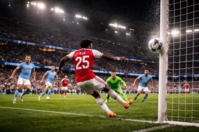 Manchester-City-vs-Arsenal-1-1-en-direct-Eze-joue-du-poteau-AfricaFootUnited-640x427 NBA Playoffs : Wembanyama et les Spurs en action, les Rockets prêts à répondre aux attentes !