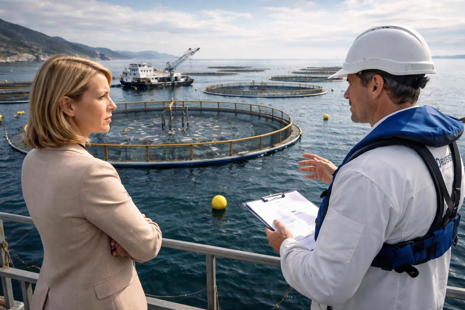 l'ifremer et la ministre expriment des réserves sur les projets industriels de méga-fermes à saumons, soulignant les enjeux environnementaux et la nécessité de prudence.