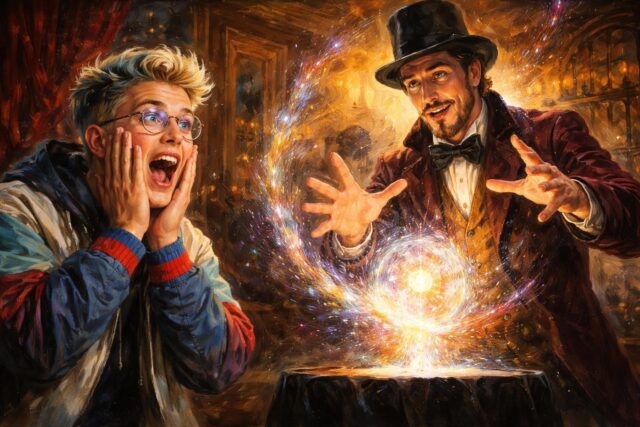 Michou-ebloui-par-un-tour-de-magie-exceptionnel-♦️-LeBouseuh-YouTube-Diverto-640x427 Rencontre culturelle à Graulhet : accueil chaleureux des correspondants franco-allemands