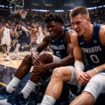 le minnesota prend l'avantage face à denver, malgré les blessures d'anthony edwards et donte divincenzo qui compliquent la rencontre.