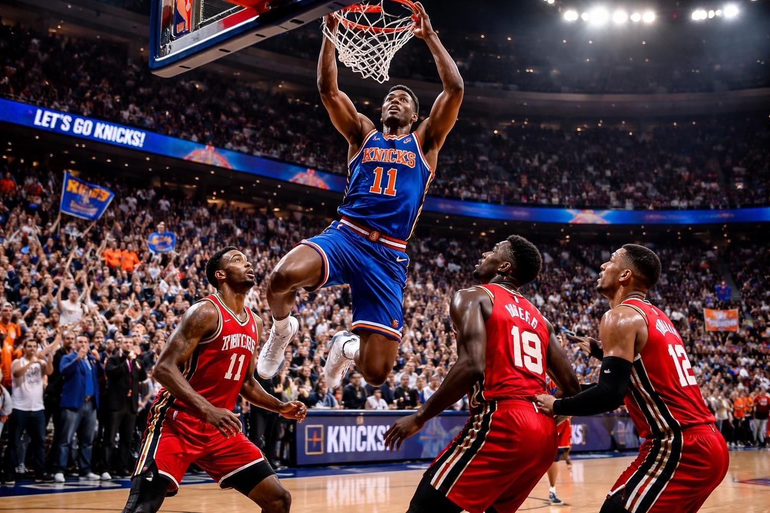 découvrez comment les new york knicks ont dominé les atlanta hawks pour démarrer la série des nba play-offs avec une victoire impressionnante. analyse et moments forts de ce match palpitant.