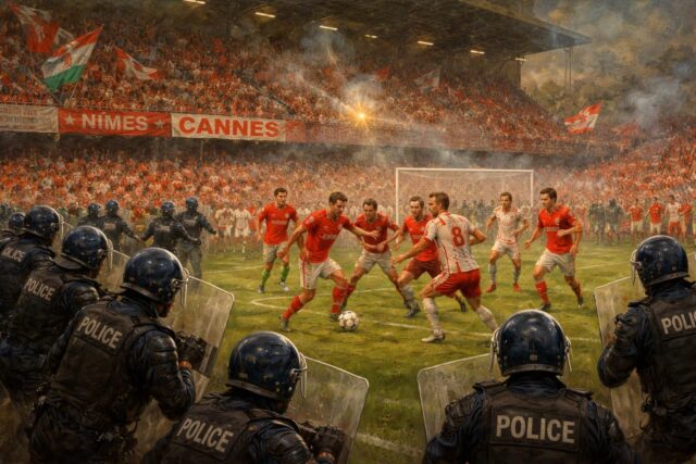 Nimes-Olympique-et-AS-Cannes-saffrontent-dans-un-match-sous-haute-surveillance-policiere-640x427 Pneu pas cher : trouver des références compatibles avec la loi montagne