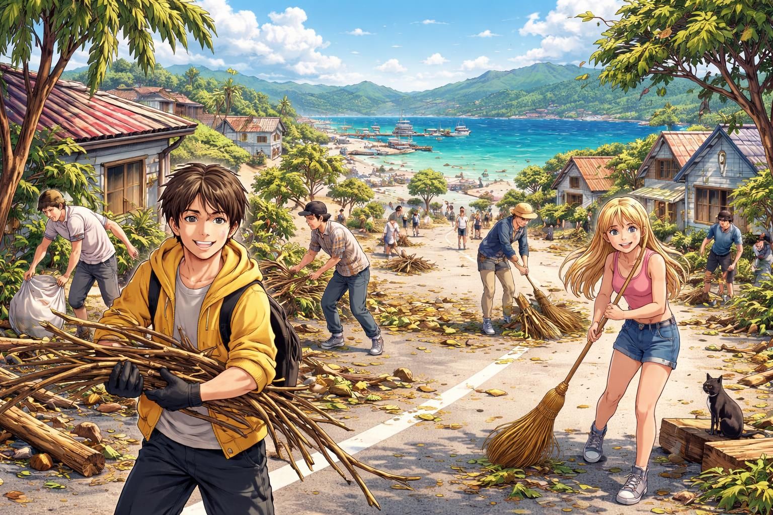 le cyclone vaianu s’éloigne de nouvelle-zélande, laissant derrière lui des habitants engagés dans le grand nettoyage pour un retour progressif à la normale.