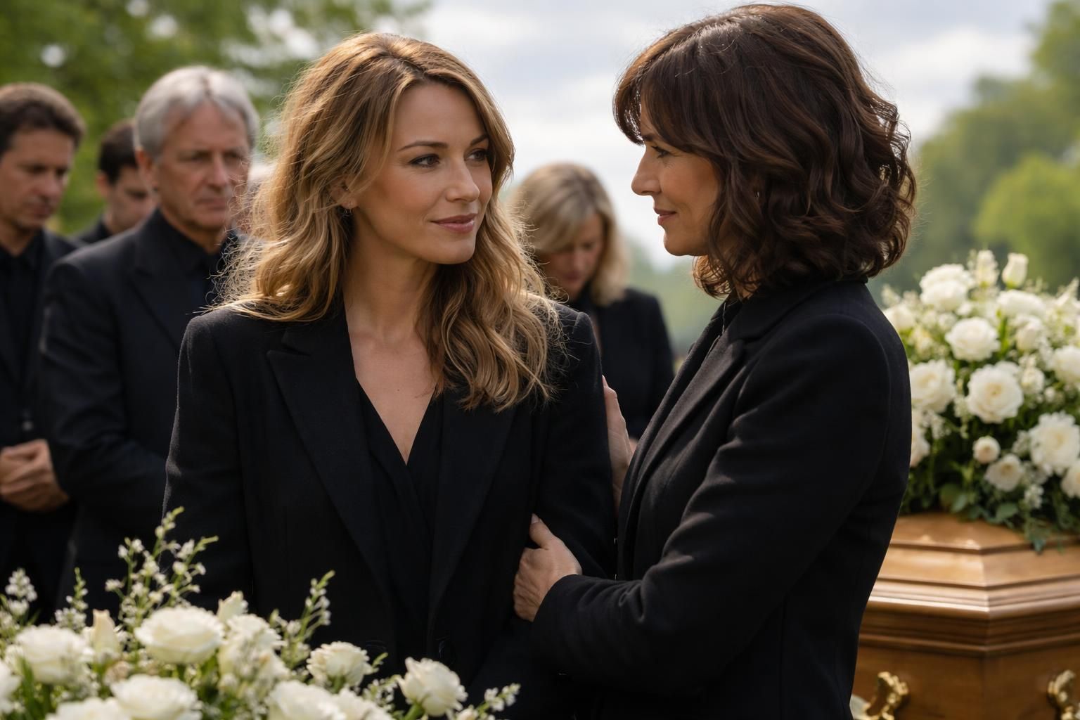 découvrez le touchant souhait de laura smet à valérie lemercier lors des obsèques de nathalie baye, une cérémonie empreinte d'émotion et de respect.