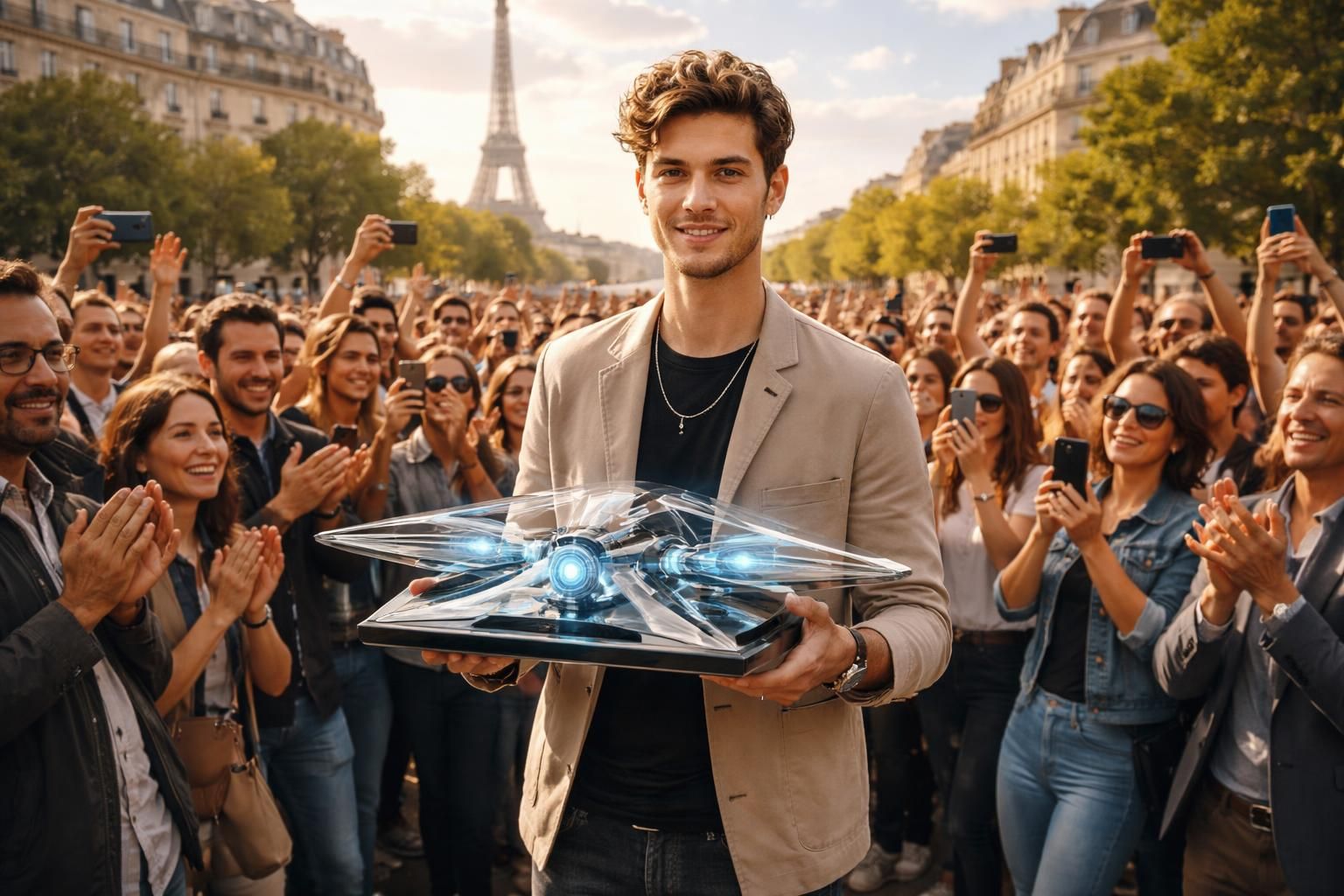 oscar bruel, fils de patrick bruel, présente son nouveau projet innovant à paris devant 200 fans passionnés, marquant un moment fort de sa carrière.