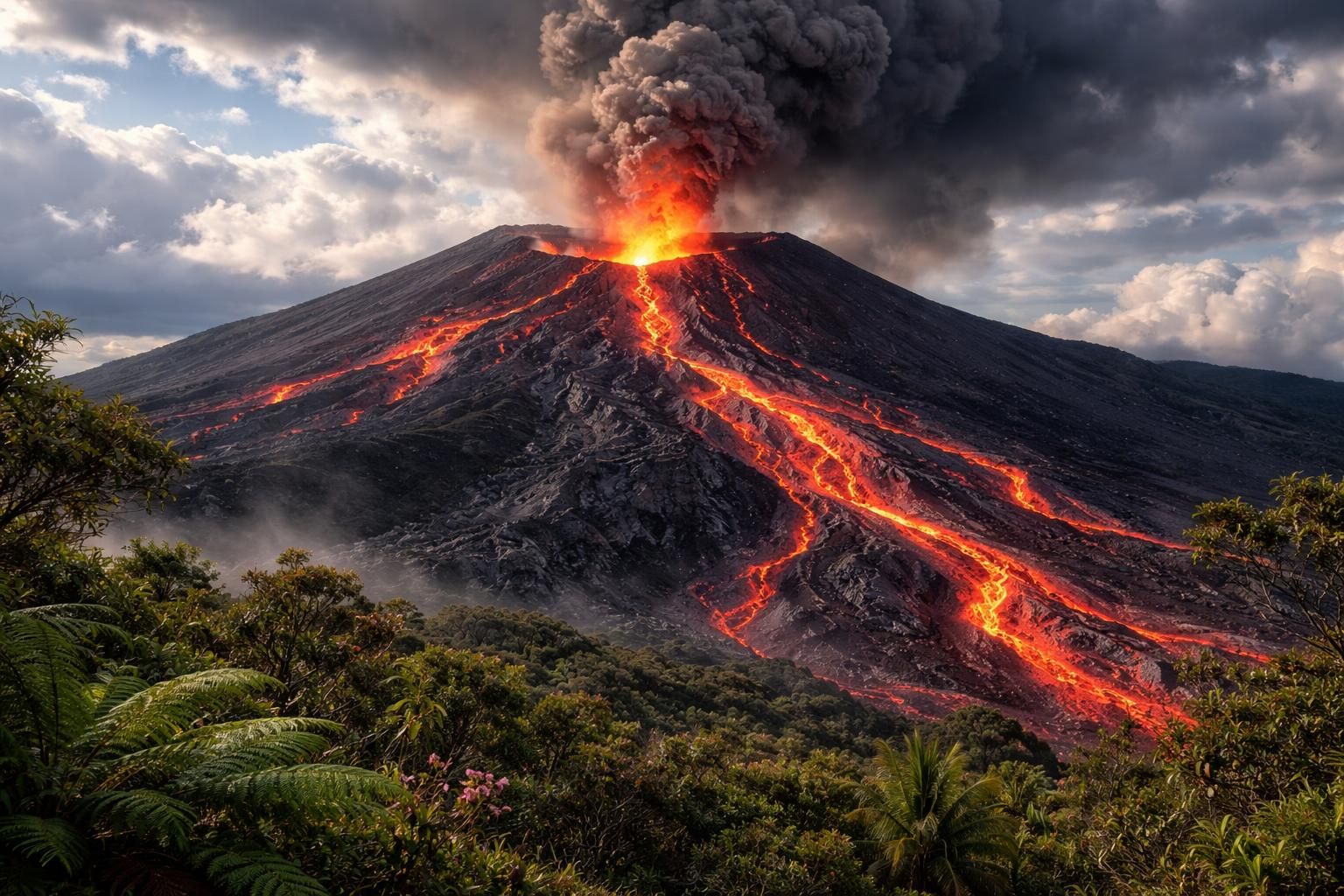 suivez la reprise de l'activité éruptive du piton de la fournaise cet après-midi. une activité volcanique fluctuante à découvrir en vidéo sur free dom.