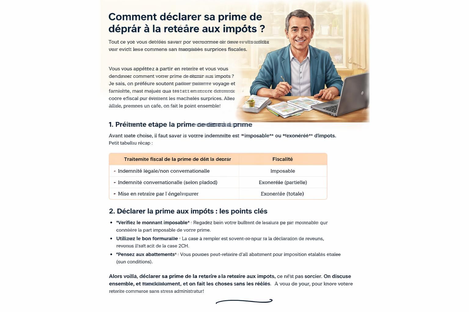 découvrez comment déclarer correctement votre prime de départ à la retraite aux impôts et évitez les erreurs pour optimiser votre fiscalité.