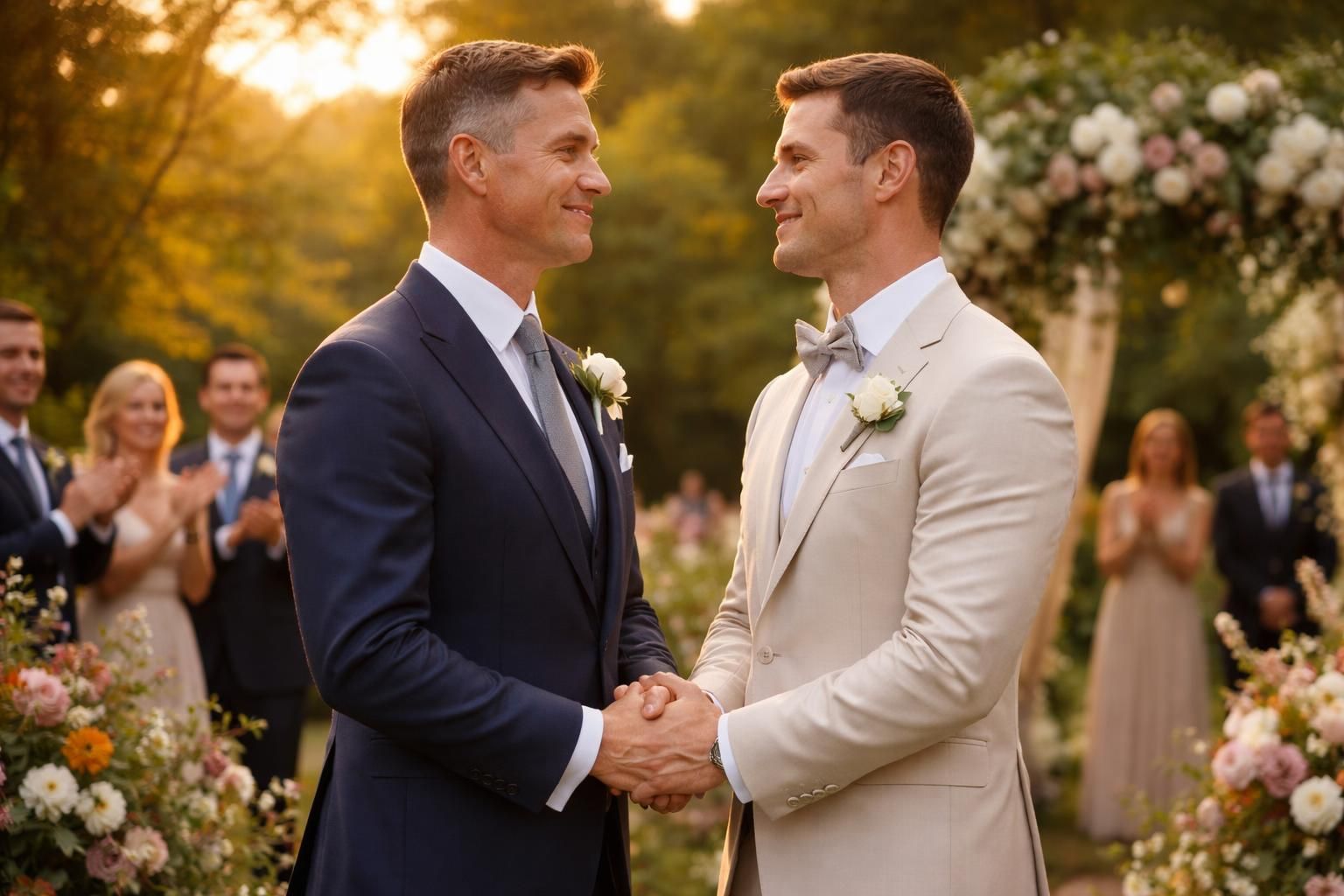 ralf schumacher et son partenaire étienne s'apprêtent à célébrer leur union, un moment rempli d'amour et d'émotion.