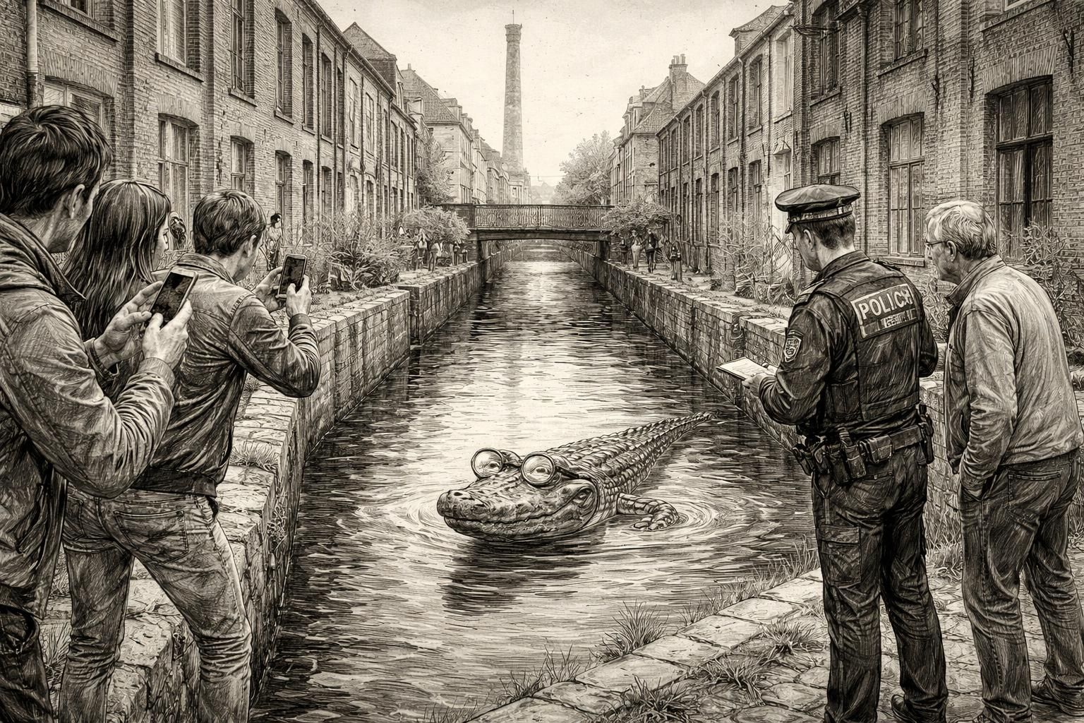 un caïman à lunettes a été retrouvé dans un canal à roubaix, déclenchant une enquête pour comprendre les circonstances de sa présence.