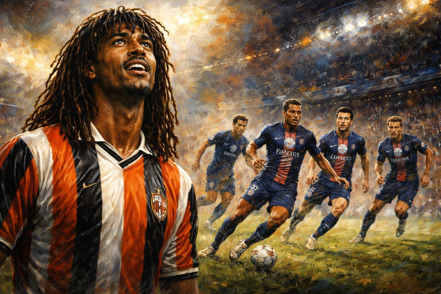 ruud gullit loue le psg de luis enrique, le considérant comme l'un des meilleurs milieux de terrain de tous les temps, impressionné par leur jeu et leur talent exceptionnel.