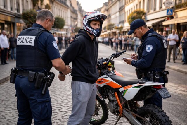 Sarrebourg-Interpellation-dun-jeune-de-17-ans-pour-rodeo-urbain-sa-motocross-confisquee-640x427 Angleterre : un footballeur français enfreint la loi au volant de sa Lamborghini malgré une suspension de permis de deux ans