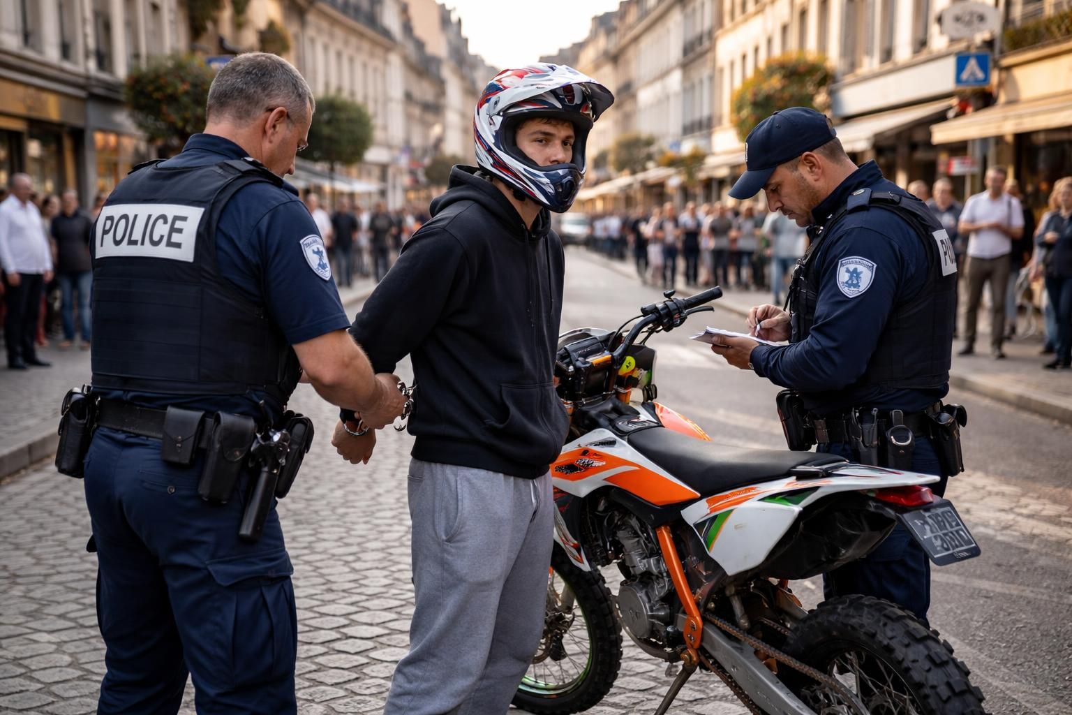 à sarrebourg, un jeune de 17 ans a été interpellé pour rodéo urbain. sa motocross a été saisie par les autorités pour garantir la sécurité en ville.